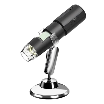1 Kos Brezžični Digitalni Mikroskop Digitalni Mikroskop Združljiv Z Laptop Windows Mobile Telefon, Računalnik (Black)