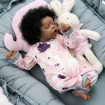 17 Palčni Prerojeni Srčkan Baby Doll Doll Soft Touch 3D Barve in Vidne Vene - Zbirateljske Umetnosti Lutka Darilo, Darilo za Rojstni dan