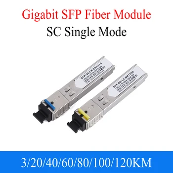 1Pair Gigabit Vlaken SFP Modul 1000M SC 1.25 G 1310nm/1550nm Enem Načinu A+B Optični Modul Primerni Za Cisco Mikrotik Ethernet Stikalo