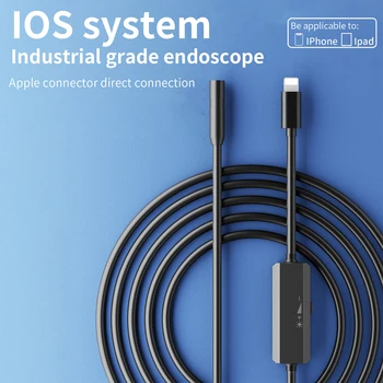 2MP 1080P 8 MM Za iphone ISO USB Industrijske Endoskop CMOS Borescope Pregled Otoscope Digitalni Mikroskop