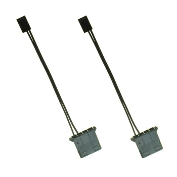 2Pcs IDE Za 3 Pinski Fan Napajalni Kabel Molex D Plug Moč Do 3-Pin Priključek za Računalnik PC Hlajenje Converter Kabel