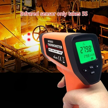 -50~750°C Digitalni Elektronski Termometer NonContact InfraredThermometer Laserji