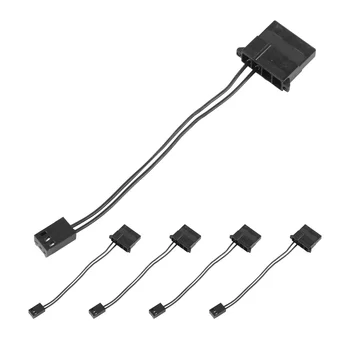5Pcs IDE za 3 Pinski Fan Napajalni Kabel Molex D Plug Moč do 3-Pin Priključek za Računalnik PC Hlajenje Converter Kabel
