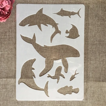 A4 29 cm Shark Dolphin DIY Layering Matrice Slikarstvo Album Kolorit Reliefi Album Dekorativni Papir Predloge