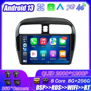 Android 13 Za Mitsubishi Mirage 2012 - 2018 Avto Radio Multimedijski Predvajalnik Navigacija Stereo GPS Auto Vodja Enote Ne 2Din DSP 5G