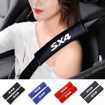 Avtomobilski varnostni Pas Pokriva Varnostni Pas Rami Pad Blazine Zaščitnik Non-slip varnostnega Pasu Blazine za Suzuki SX4 Avto Accessorie
