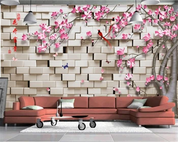 Beibehang 3D Stenske papirnate Rože Cvetlični Orhideja je Cvet fotografijo za ozadje Stensko Slikarstvo, Dnevna Soba, Spalnica TV sliko za ozadje