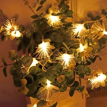 Božično Drevo svjetlovodni Vila Lučka 60/100 LED Starburst Ognjemet Niz Svetlobo na Prostem Božič Cvet Niz Luči