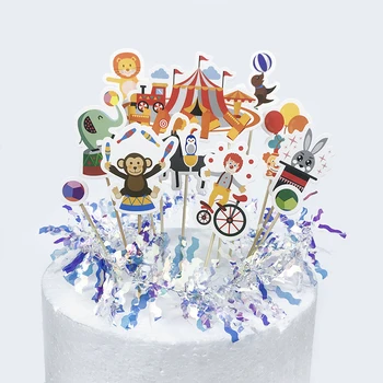 Cirkus Temo Torto Pokrivalo s Palicami Rojstni Okraski Torta Dekoraterstvo Dobave Baby Tuš DIY Candy Bar Dekor