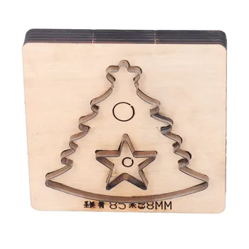 Dolgotrajno Božično Drevo Usnje Rezanje Navojnih 11x10.5x2.3cm Legiranega Jekla, Usnje Rezalnik za DIY Obrti