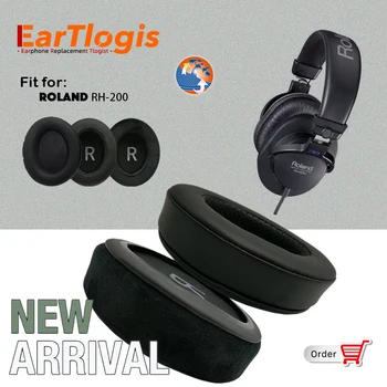 EarTlogis Nadomestne Ušesne Blazinice za Roland RH-200 Slušalke Zgostitev spominske Pene, Blazine Ovalne Slušalke Earmuff Earpads