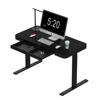 Električno Nastavljiva Višina Stekla namizni Stoji Desk Predal za prenosni računalnik Namizni Okvir ergonomska Računalniški mizi
