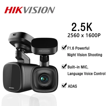 Hikvision F6 Pro Dash Kamera Za Avto 2.5 K WiF APP DVR ADAS Vožnja Aids F1.6 Jasno Nočno Vizijo Diktafon Jezik Nadzor
