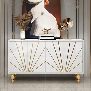 Italijanski svetlobe in razkošje strani omare post-moderno je zelo preprosta omare tla omare omarice marmorja rock plošče preprost par