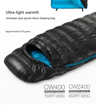 Kampiranje na prostem CW400 navzdol spalna vreča za odrasle prostem pozimi zadebelitev kampiranje enotni spalna vreča