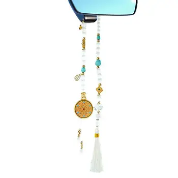 Kitajski Vzvratno Ogledalo Charmes Avto Ključ Obesek Keychain ornament Kitajski Prinesla Srečo, Varen avto Rearview Mirror Dodatki