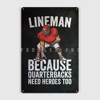 Lineman Ameriški Nogomet Plakat Kovinske Plošče, Stene Objave Kino Po Meri Plakat Tin Prijavite Plakati