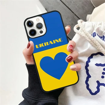 Ljubim Ukrajina Srce Zastavo Telefon Primeru Coque Za iPhone 14 13 12 Mini X XR XS Max Cover Za Apple 11 Pro Max 5 6S 8 7 Plus SE2020