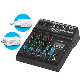 Majhen Mešalnik za Zvok Konzole Podporo Usb/u Disk (mp3) Predvajanje Audio Mixer 4Channel Zvok Mešalna USB/MP3 Priključek