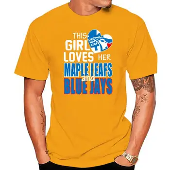 Moški Majica s kratkimi rokavi To dekle ljubi Javor Listi in Modro Cerc Ženske t-shirt