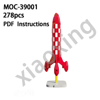 Nov Gradnik Moc-39001 Luna Raketni Model Preplete Gradnik Igrača Odraslih Otrok Puzzle Rojstni Dan Božično Darilo Igrača