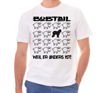 Nova Moda Poletje Nov Prihod Moške Vroče Prodajo T-Shirt Črna Ovca - Bobtail Stari angleški Ovčar Hunde Zabavno Moški Tee Majice