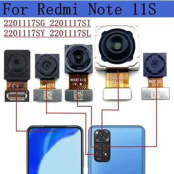 Original Sprednji Fotoaparat Nazaj Za Xiaomi Redmi Opomba 11S Note11S 4G 5G Zadaj Zadaj Selfie Spredaj Sooča Kamero Modul Flex Kabel