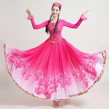 Ples Kostum Nov Server Odpiranju Velikih Swing Krilo Umetnosti Izpit Usposabljanje Obleko Uygur