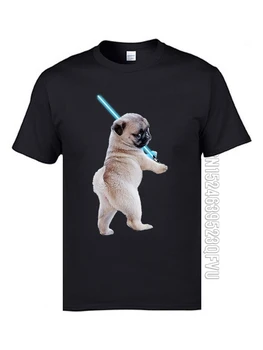 Pug Smešne Majice s kratkimi rokavi Moški Kawaii Cartoon Živali Tee-Shirt 3D Digital Print Pes Majice Najboljše Darilo Čistega Bombaža Tees