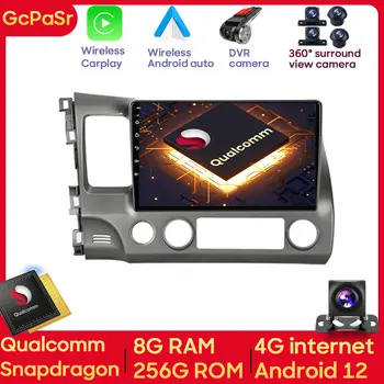Qualcomm Snapdragon Android Auto Avto Stereo Radio Video Zaslon Predvajalnik Za Honda Civic 8 2005 - 2012 GPS Navigacija Autoradio 4G