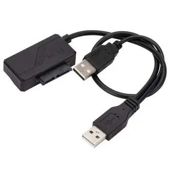 Rom, USB vmesnik SATA Na USB 2.0 Pretvornik Optični Pogon Linijo 6P+7P SATA Na USB SATA na USB Adapter Kabel Optični USB2.0 Adapter