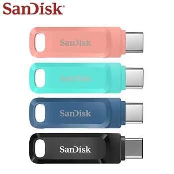 SanDisk DC3 ključek USB OTG USB 3.1 Tip-C Memory Stick 64GB 128GB 256GB 512GB Pen Drive U Disk Visoke Hitrosti Pendrive za PC