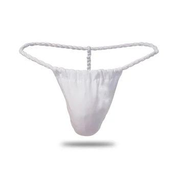 Seksi Moški T-Nazaj G-String Papir RopeThong Bikini Perilo Votlih Iz Očesa Hlačke Odklon Izboklina Torbica Hlačnic Erotično Perilo