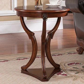 Sodobna preprost Evropske dnevna soba mala čaj miza iz masivnega lesa mizo v kotu majhne okrogle mize kavč čaj tabela majhne okrogle mize