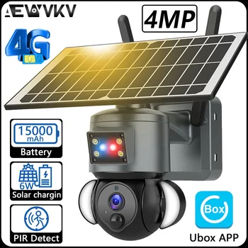 Sončne Fotoaparat 4G KARTICO WiFi Night Vision Človeškega Zaznavanja S solarnimi 15000mAh Baterija za ponovno Polnjenje CCTV IP vodoodporno Kamero