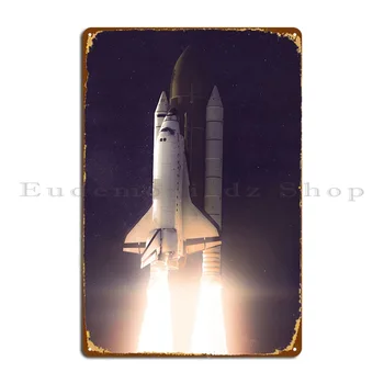 Space Shuttle Začetek Kovinske Plošče, Pub Železa Slikarstvo Stenski Dekor Garaža Tin Prijavite Plakat