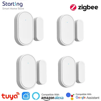 Tuya Zigbee 3.0 Pametna Vrata, Senzor za Odprta Vrata Zaprta Detektorji Varnostno Zaščito Smart Življenje APP Nadzor Prek Alexa googlova Domača stran