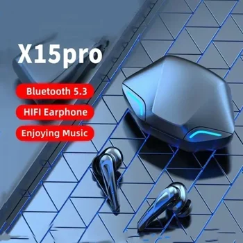 TWS X15pro Brezžične Slušalke Igra Bluetooth Slušalke z Mikrofonom za Zmanjšanje Hrupa High Fidelity Bas Slušalke