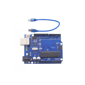 UNO R3 Razvoj Odbor Uradno Verzijo UNOR3 ATmega328P Mikrokrmilnik Modul z USB Kabel za Arduino