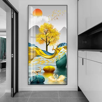vhod dekoracijo slikarstvo 2023 nov sodoben minimalističen fantasy visi slikarstvo sooča vrata wa
