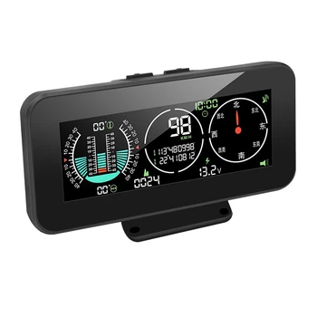 Za Vse Avtomobile M60 Avto GPS HUD Inteligentni merilnik Hitrosti Inclinometer Off-Road Prikaz Hitrosti Nagib Strehe Kota Kompas
