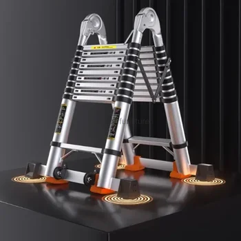 Zlitine Teleskopsko Korak Lestev Multi-funkcionalne Dviganje Inženiring Stopnicah Zgosti Kost Lestve Zložljive Stopnice