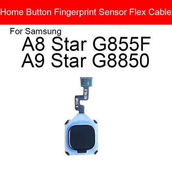 Črni Gumb Domov Prstnih Flex Kabel Za Samsung Galaxy A8 A9 Star Prstnih Dotik Seneor Flex Traku Popravila Zamenjava